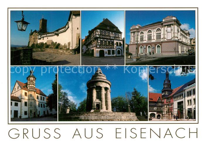 Eisenach Thueringen Wartburg Lutherhaus Theater landgraeflicher Steinhof alte Re