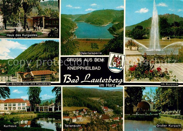 Bad Lauterberg Haus des Kurgastes St Benno Stift Hausberg Kurhaus Kurpark Fontae