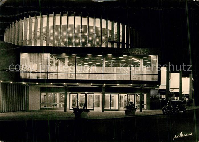 Muenster Westfalen Neues Theater Nachtaufnahme