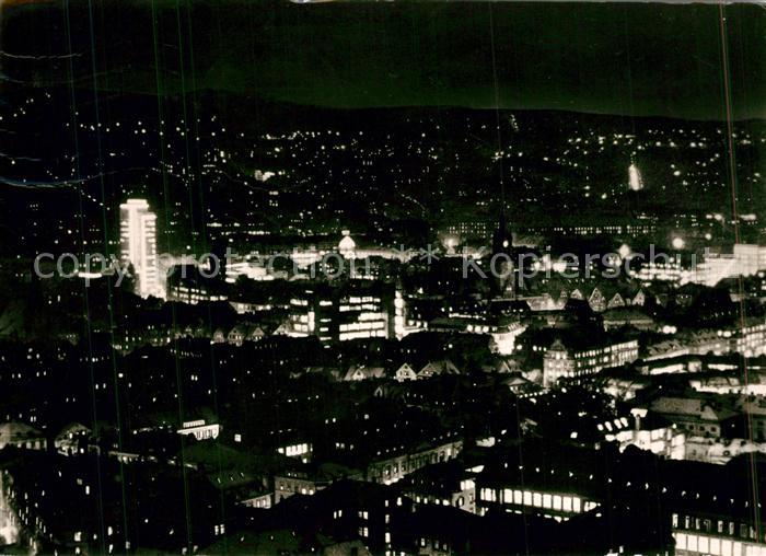 Stuttgart Im Lichterglanz Nachtaufnahme Fliegeraufnahme