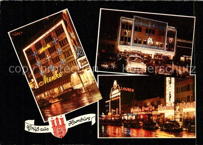 Hamburg Reeperbahn bei Nacht