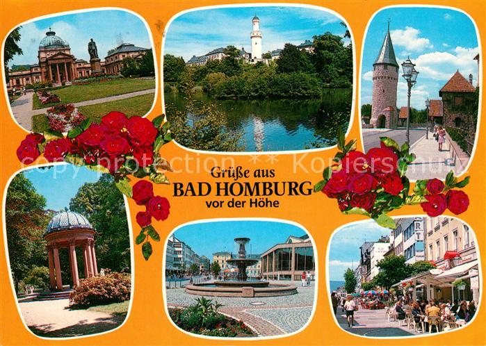 Bad Homburg Kaiser Wilhelmsbad Elisabethenbrunnen Schloss Turm Strassencafes