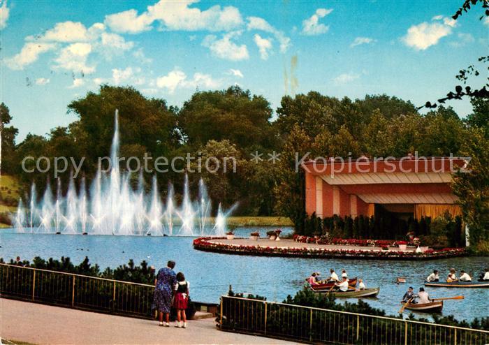 Dortmund Wasserorgel im Westfalenpark Bootfahren