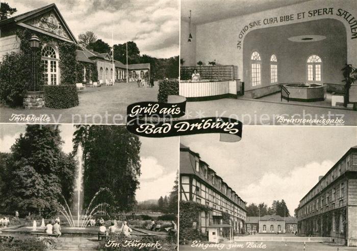 Bad Driburg Trinkhalle Brunnenausgabe Kurpark Eingang zum Bade