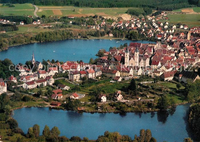 Bad Waldsee Stadtsee Fliegeraufnahme