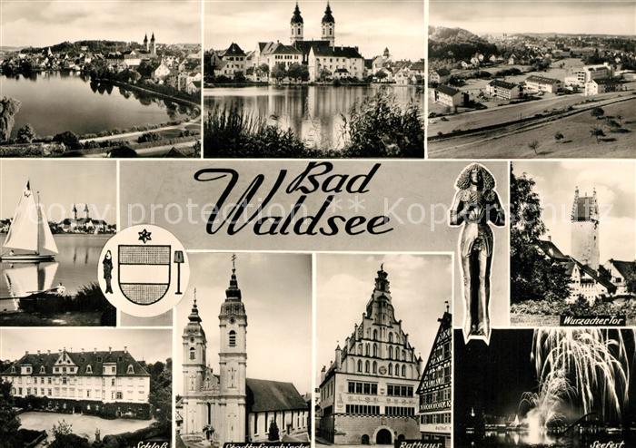 Bad Waldsee Stadtsee Kirche Fliegeraufnahme Wurzacher Tor Seefest Rathaus Schlos
