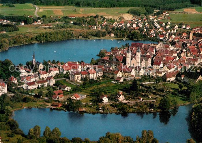 Bad Waldsee Stadtsee Fliegeraufnahme