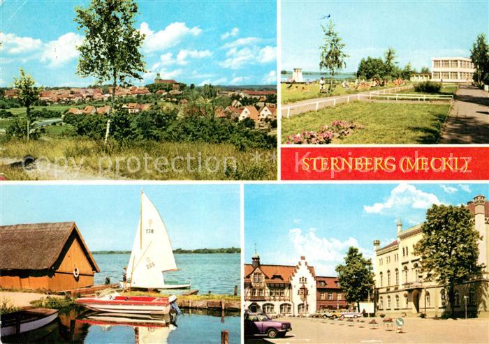 Sternberg Mecklenburg Teilansicht Bad Konsum Strandgaststaette See Rathaus