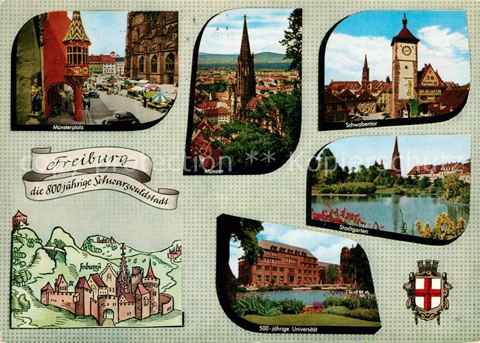 Freiburg Breisgau Muensterplatz Muenster Schwabentor Stadtgarten 500jaehrige Uni