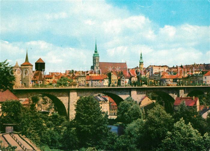 Bautzen Bruecke des Friedens Altstadt Kirche