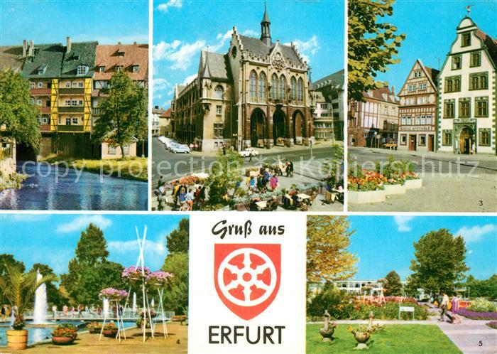 Erfurt Kraemerbruecke Hohe Lilie Historisches Gebaeude Rathaus iga Gartenbauauss