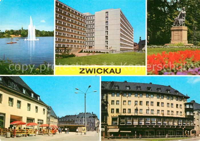 Zwickau Sachsen Schwanenteich Internat Ingenieurhochschule Robert Schumann Denkm