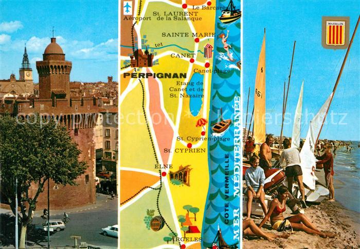 Perpignan Le Castillet et les Plages Catalanes Co