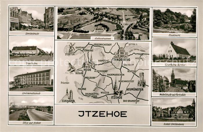 Itzehoe Kirche Schloss Breittenburg Fliegeraufnahme