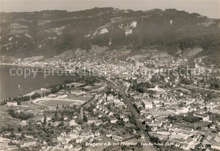 Bregenz Bodensee Fliegeraufnahme Pfaender