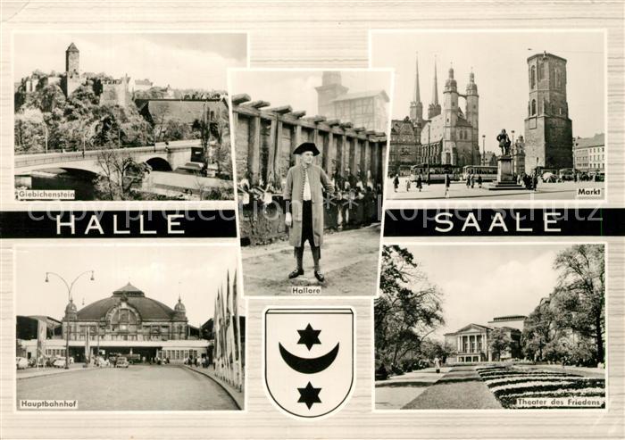 Halle Saale Burg Giebichenstein Markt Hauptbahnhof Theater des Friedens Hallore