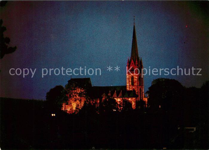 Frankenberg Eder Liebfrauenkirche auf der Burg bei Nacht