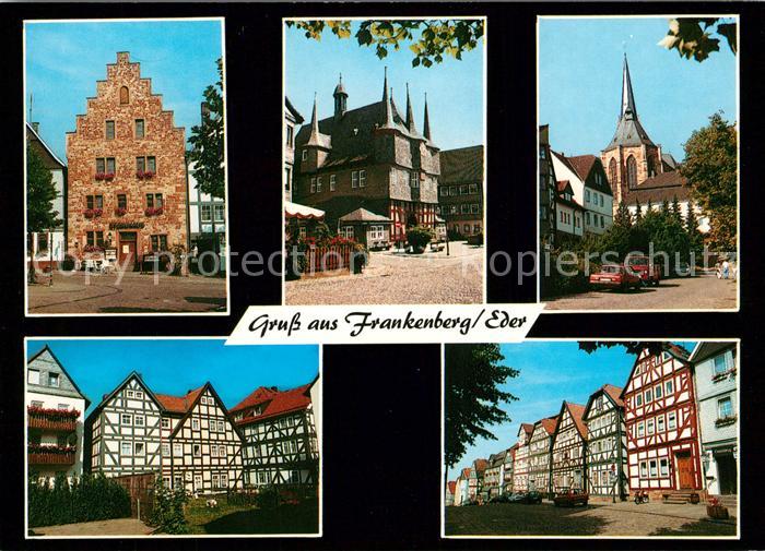 Frankenberg Eder Teilansichten Fachwerkstadt Historische Fachwerkhaeuser