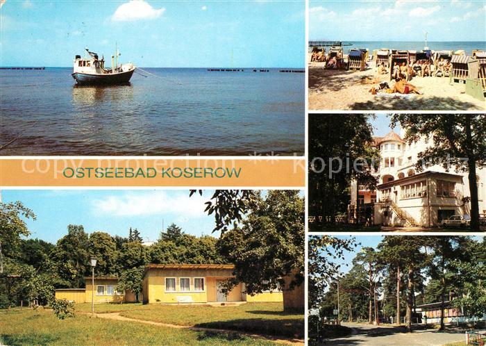 Koserow Ostseebad Usedom Fischkutter Bungalowsiedlung Erholungsheim Walter Ulbri