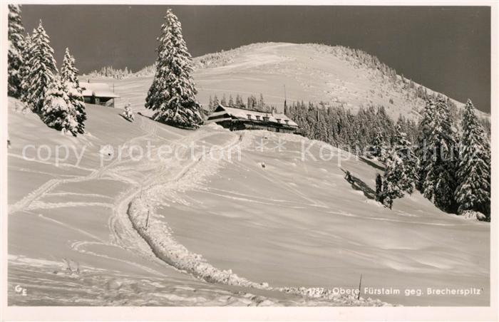 Neuhaus Schliersee Obere Fuerstalm mit Brecherspitz