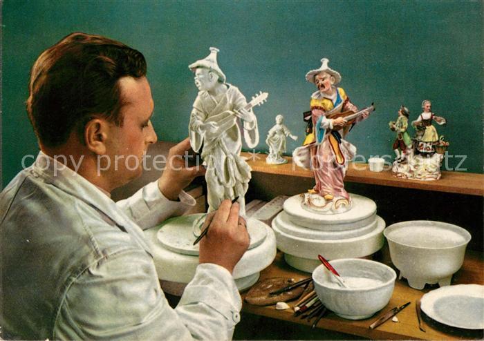 Meissen Elbe Sachsen Bossierer am Malabar Porzellanmanufaktur