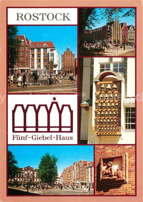 Rostock Fuenf Giebel Haus Universitaetsplatz Glockenspiel Detail