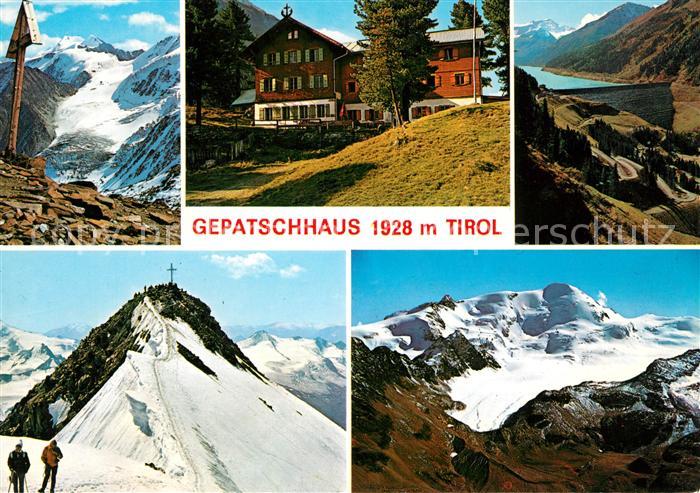 Kaunertal Gepatschhaus mit oelgrubenjoch Wildspitze Weisseespitze und Kaunertals