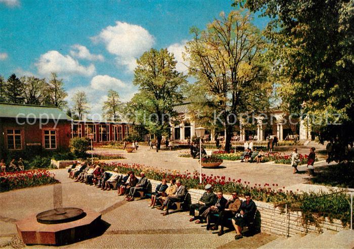 Bad Steben Stahl und Moorbad Kurplatz mit Wandelhallen