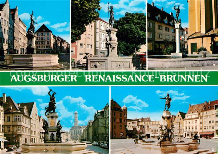 Augsburg Merkurbrunnen Neptunbrunnen Georgsbrunnen Herkulesbrunnen Augustusbrunn