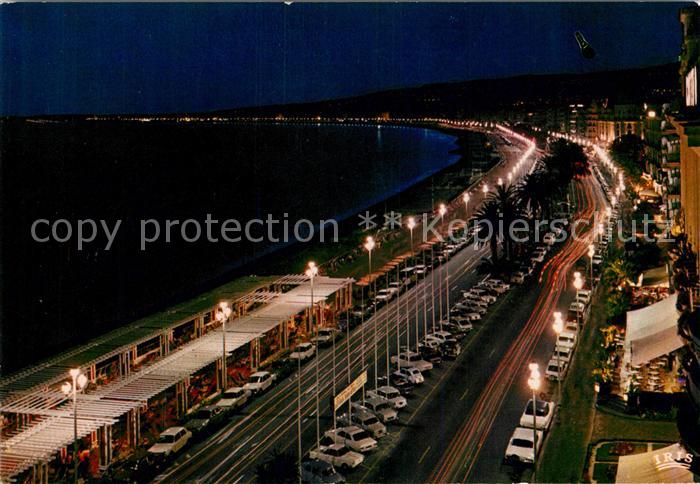 Nice Alpes Maritimes La Promenade des Anglais la nuit