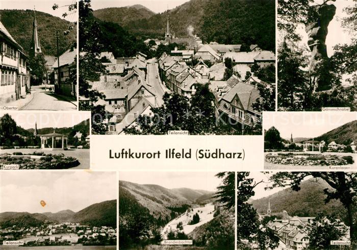 Ilfeld Suedharz Obertor Teilansicht Gaenseschnabel Kurpark Kuranlagen Brandesbac