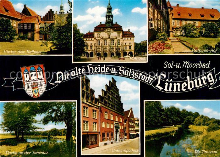 Lueneburg Rathaus Rathaushof Ilmenaupartie Raths Apotheke