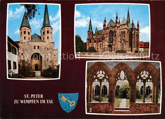 Wimpfen Stiftskirche St Peter Gotische Suedseite Gotischer Kreuzgang