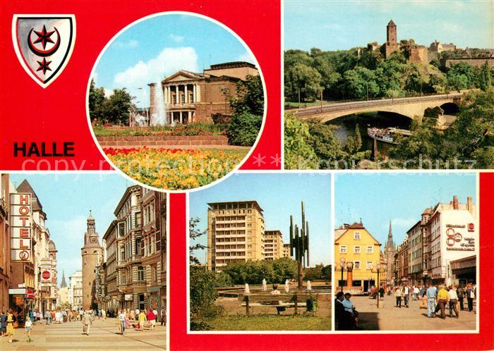 Halle Saale Theater Burg Giebichenstein Obere und Untere Klement Gottwald Str Le