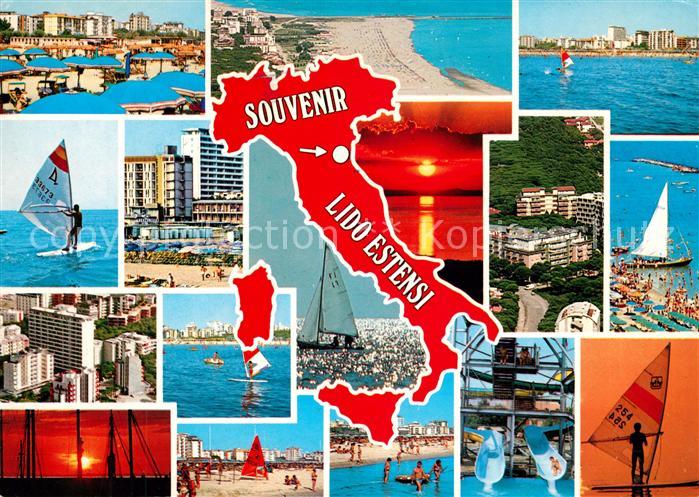 Lido degli Estensi Strandpartien Surfen