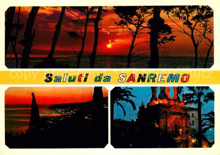 Sanremo Tramonte Scorcio panoramico Notturno chiesa Russa