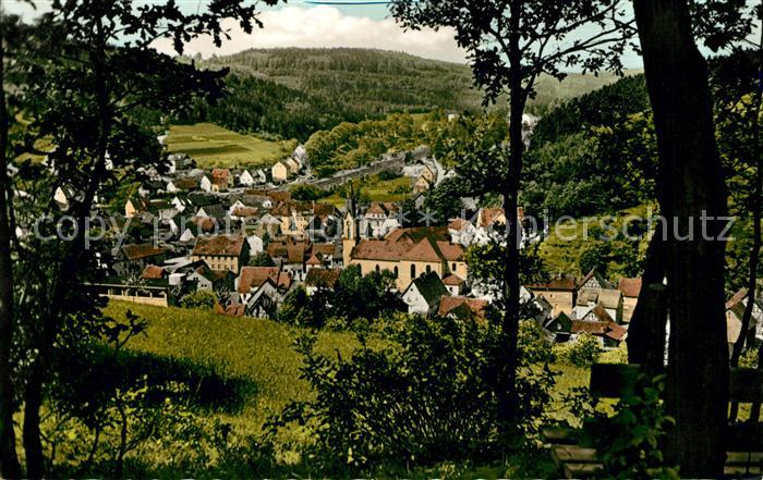 Heigenbruecken Ansicht vom Waldrandaus Luftkurort im Spessart