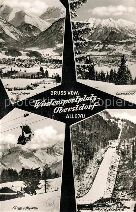 Oberstdorf Panorama Wintersportplatz Soellereckbahn Skiflugschanze