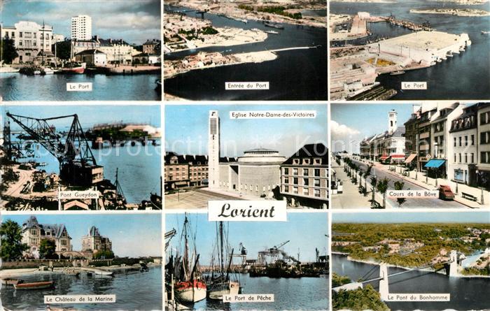 Lorient Morbihan Bretagne Port Pont Eglise Cours de la Bove Chateau vue aerienne