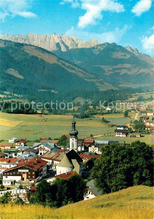 Reit Winkl Panorama mit Blick zum Wilden Kaiser Kaisergebirge