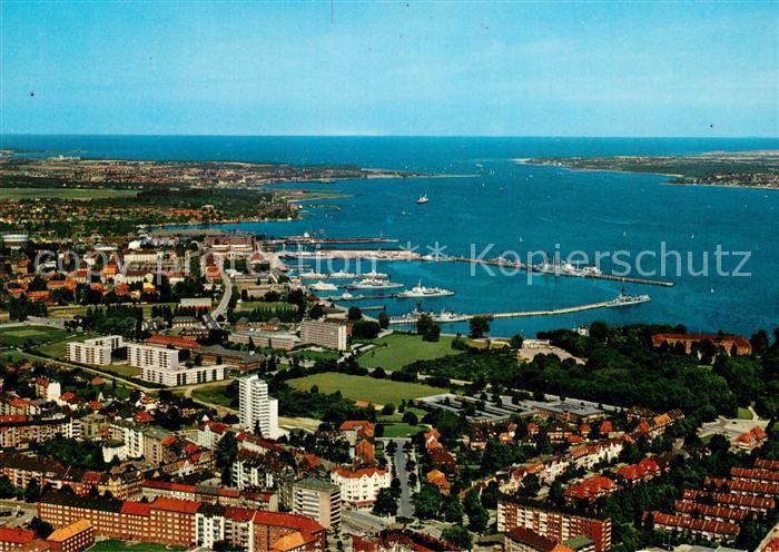 Wik Blick ueber Kieler Foerde Fliegeraufnahme