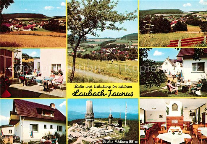 Laubach Taunus Gasthaus Pension Zur frischen Quelle Landschaftspanorama Grosser