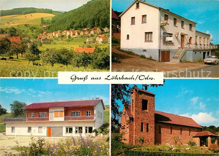 Loehrbach Landschaftspanorama Gasthaus Pension Zum Odenwald Kirche