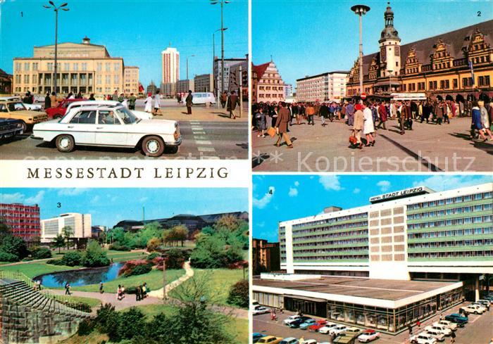 LEIPZIG Sachsen Opernhaus Karl Marx Platz Rathaus Alte Waage Markt Schwanenteich