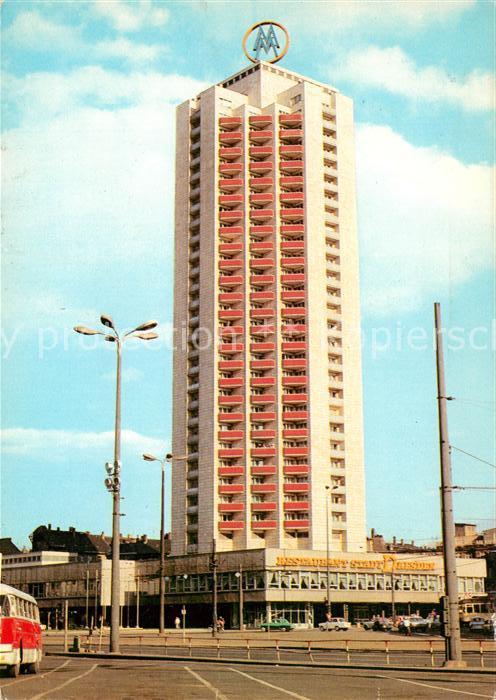 LEIPZIG Sachsen Wohnhochhaus Wintergartenstrasse mit Restaurant Stadt Dresden Me