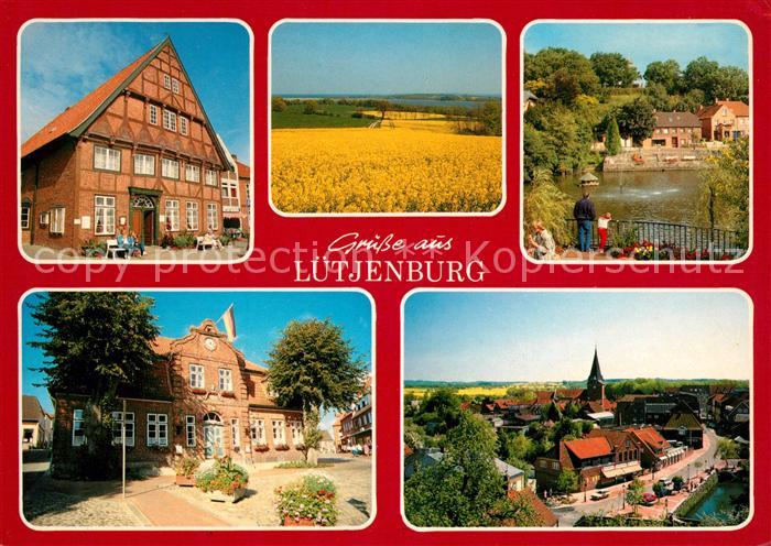 Luetjenburg Holstein Teilansichten Landschaftspanorama Rapsfelder Fachwerkhaus O