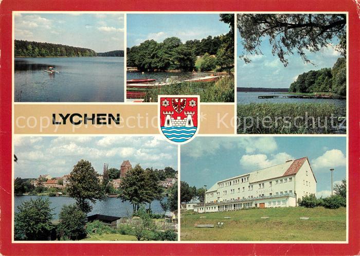 Lychen Zenssee Bootshafen Badestelle Campingplatz Grosser Lychensee Stadtsee Fer