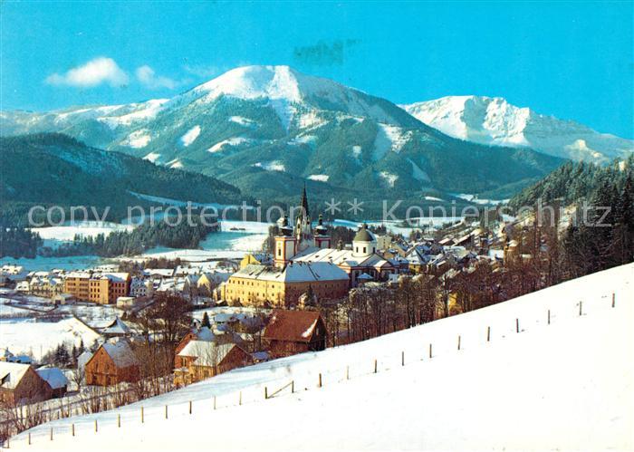 Mariazell Steiermark Winterpanorama mit Gemeinde Alpe und oetscher Ybbstaler Alp