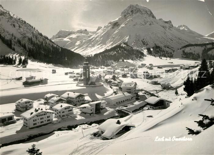 Lech Vorarlberg Winterpanorama mit Omeshorn