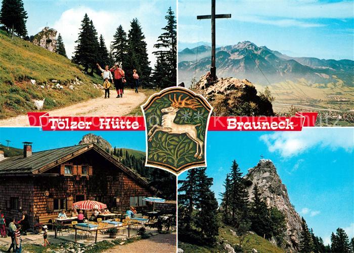 Lenggries Toelzer Huette Brauneck Gipfelkreuz Fernsicht Alpenpanorama